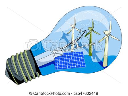 éolienne et panneau solaire