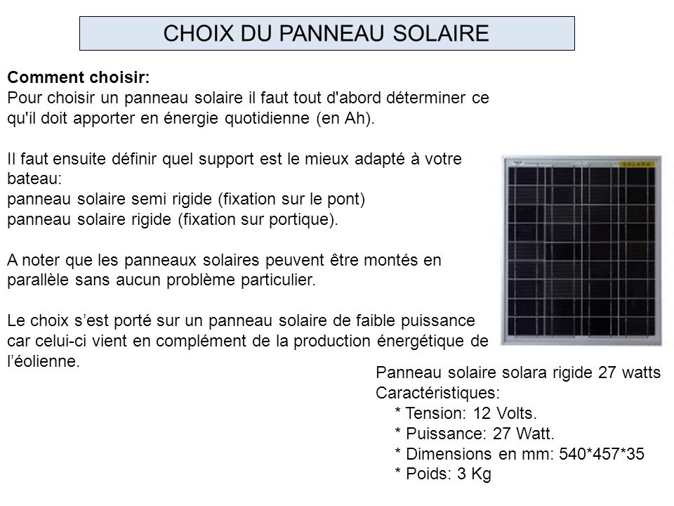 Panneau solaire solara rigide 55 watts
