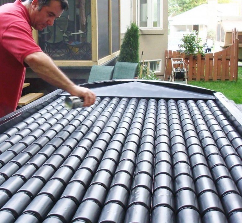 Fabriquer un panneau solaire thermique avec des canettes