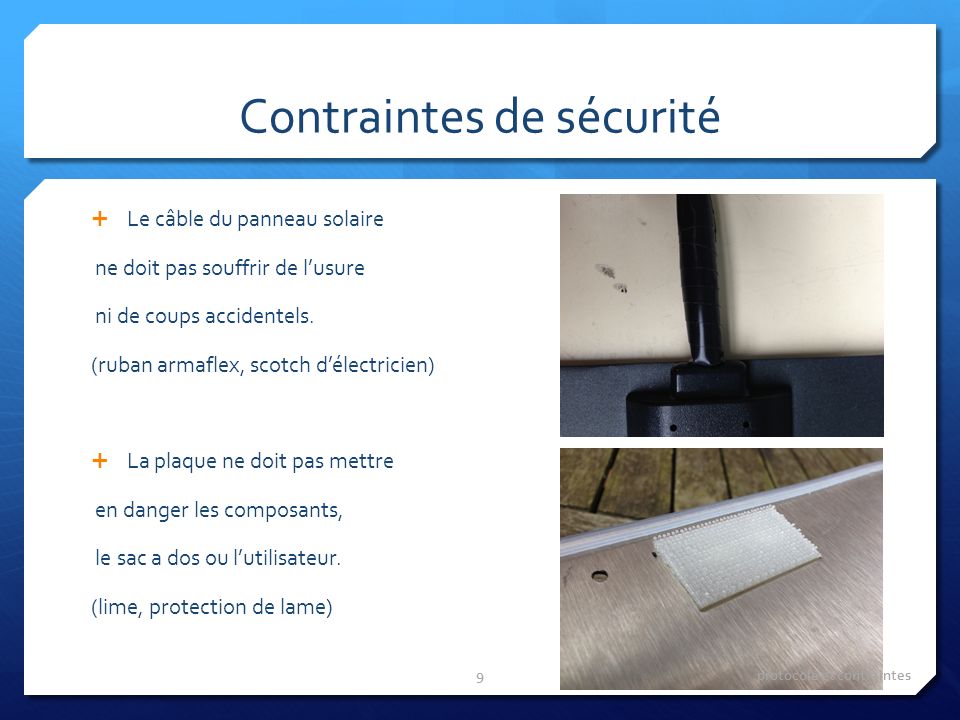 Contrainte panneau solaire