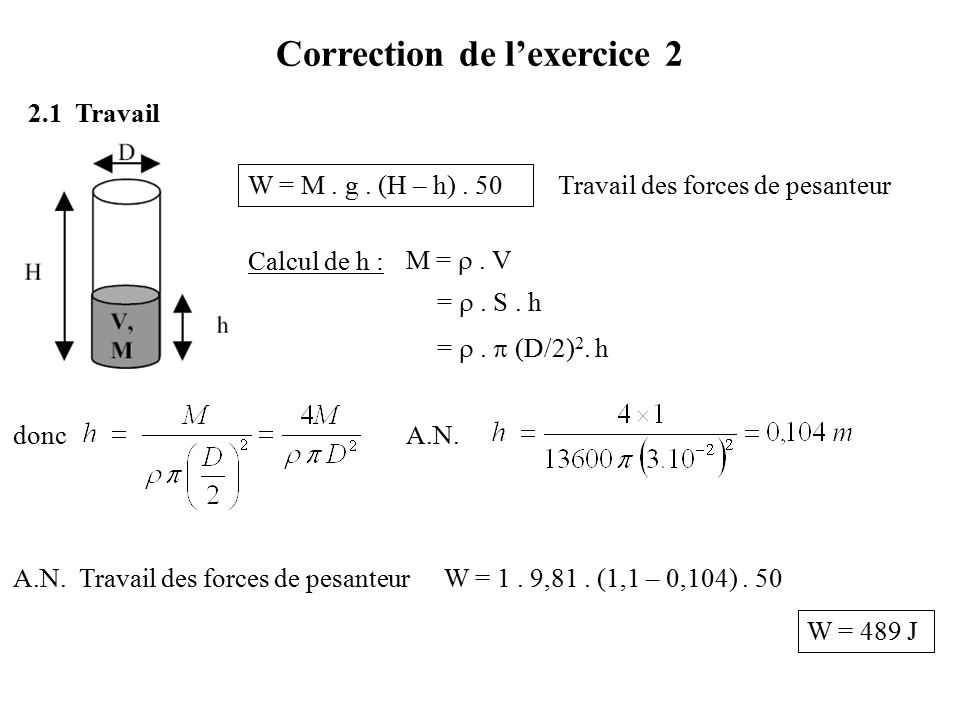 Calcul travail pompe a chaleur