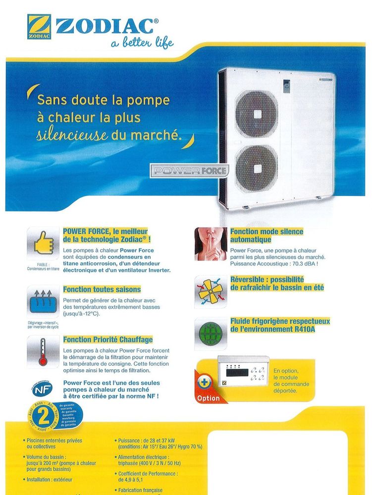Equipement pompe a chaleur