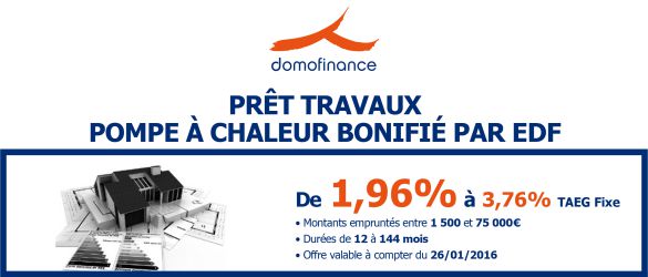 Pret pour installation pompe a chaleur