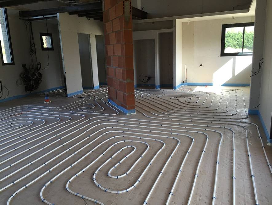 Installation plancher chauffant pompe a chaleur