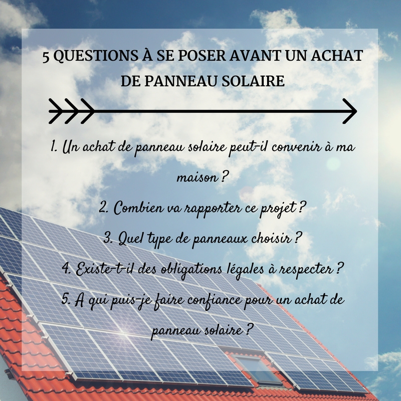 Quel type de panneau solaire choisir