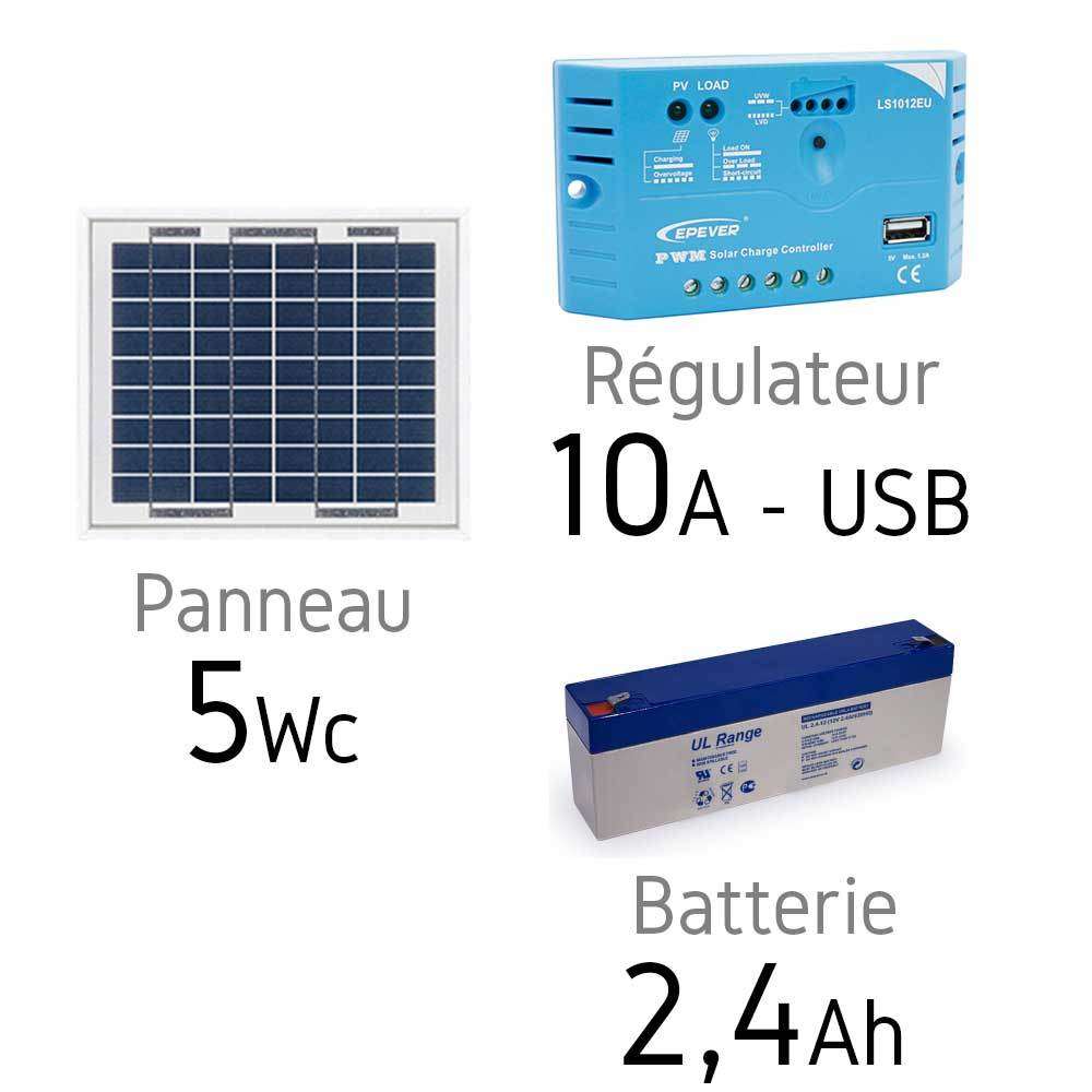 Chargeur batterie panneau solaire 12v