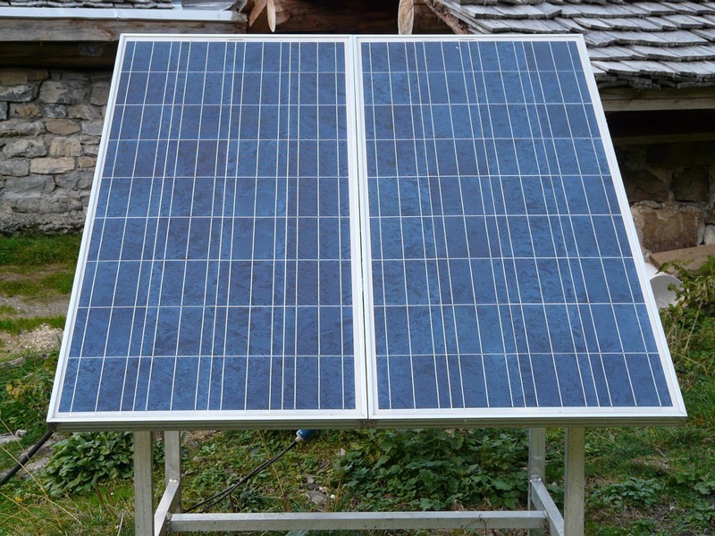 Panneau solaire sur chassis