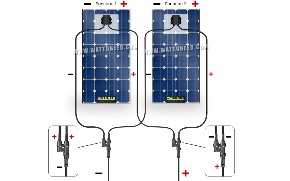 Branchement 2 panneau solaire