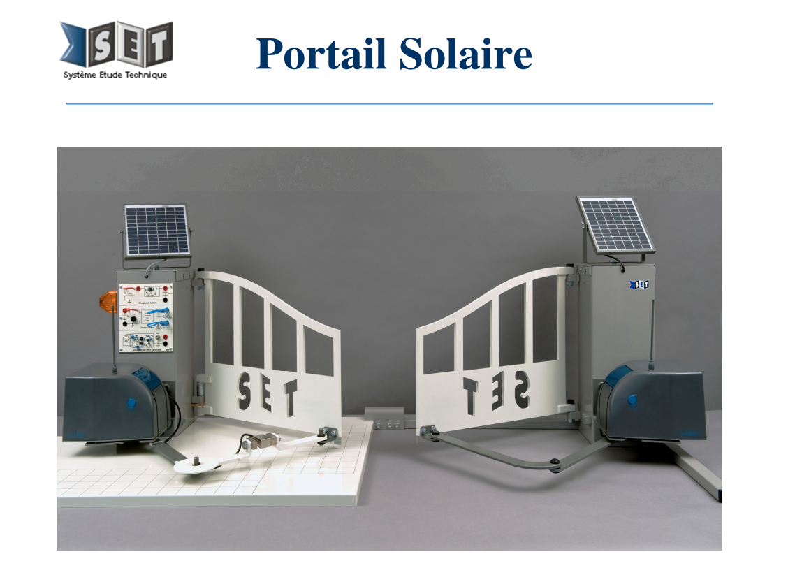 Panneau solaire portail electrique