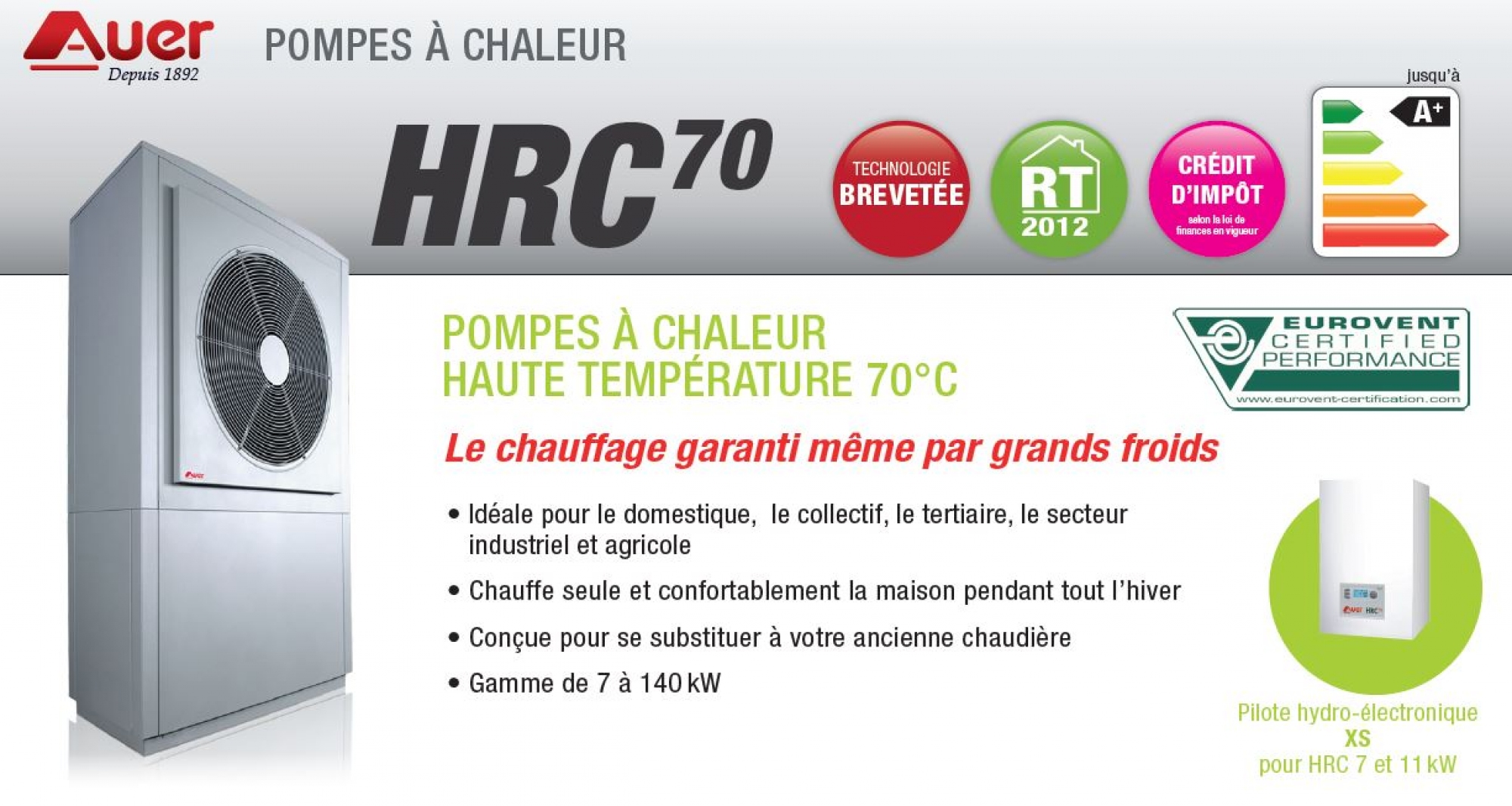 Pompe à chaleur haute temperature