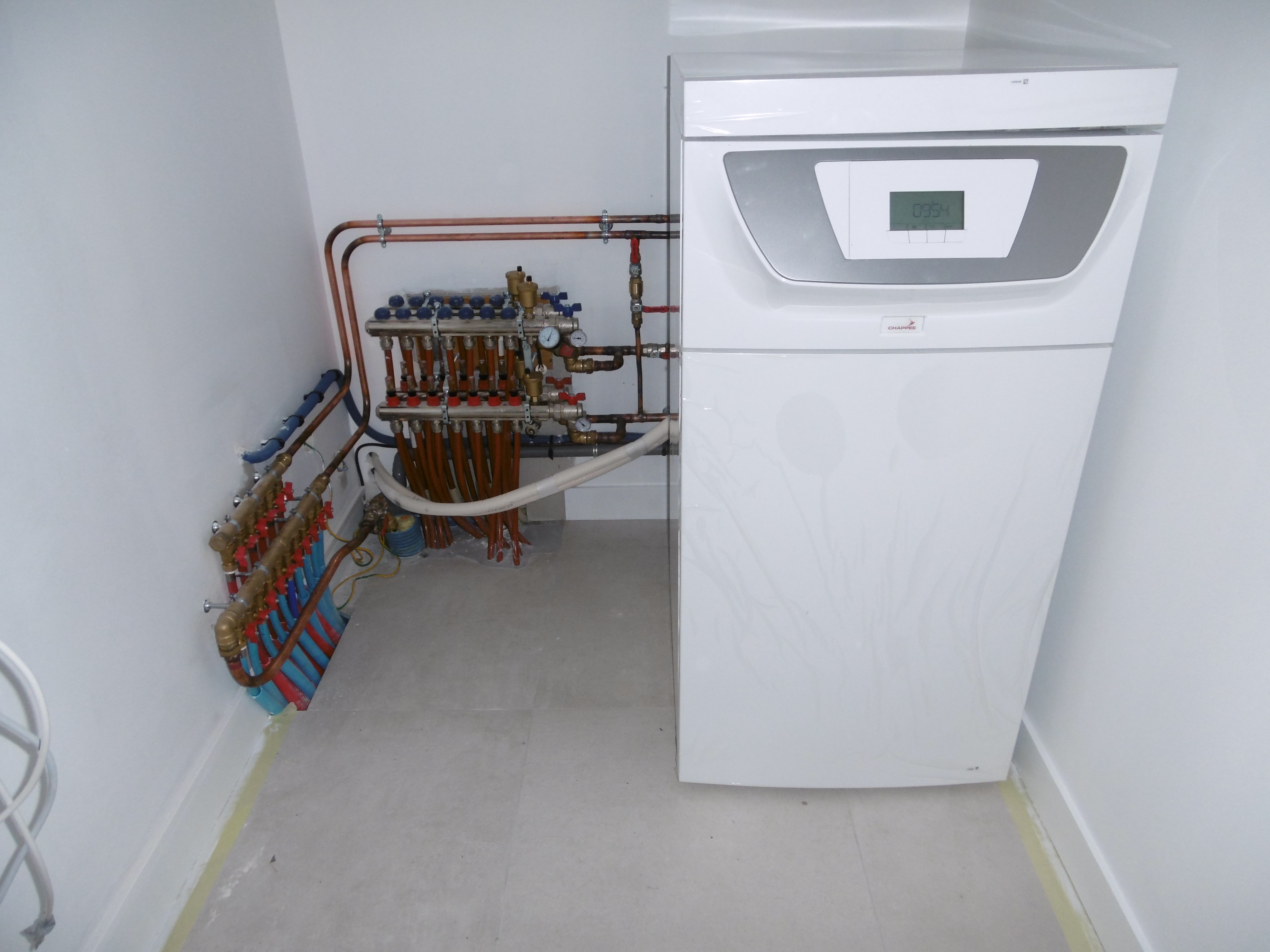 Installation pompe a chaleur chauffage au sol
