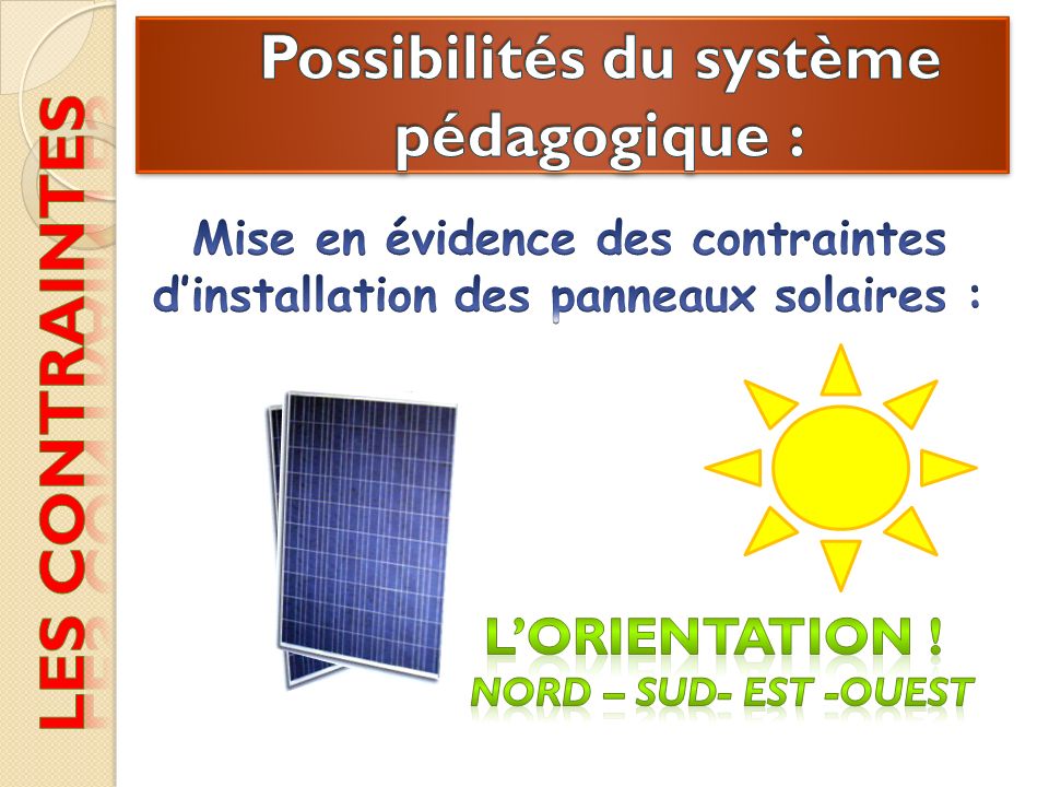 Panneau solaire contrainte