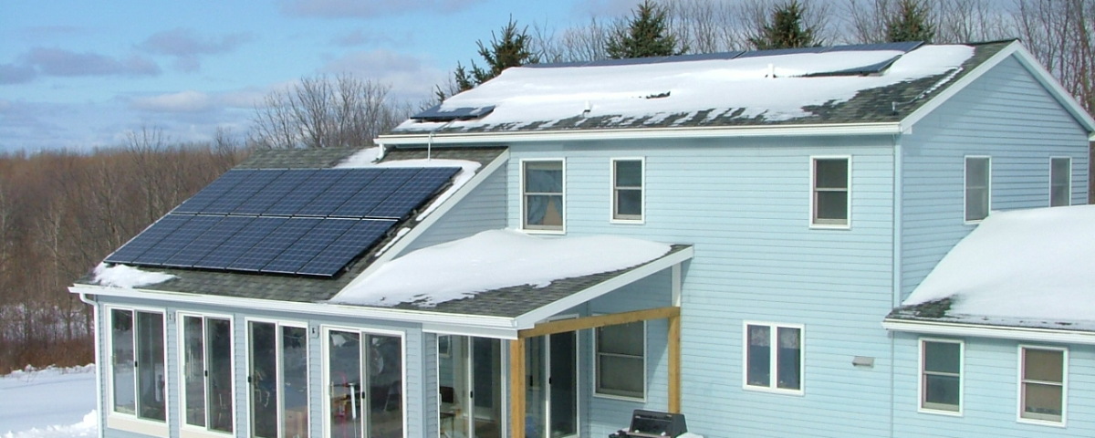 Panneau solaire l'hiver
