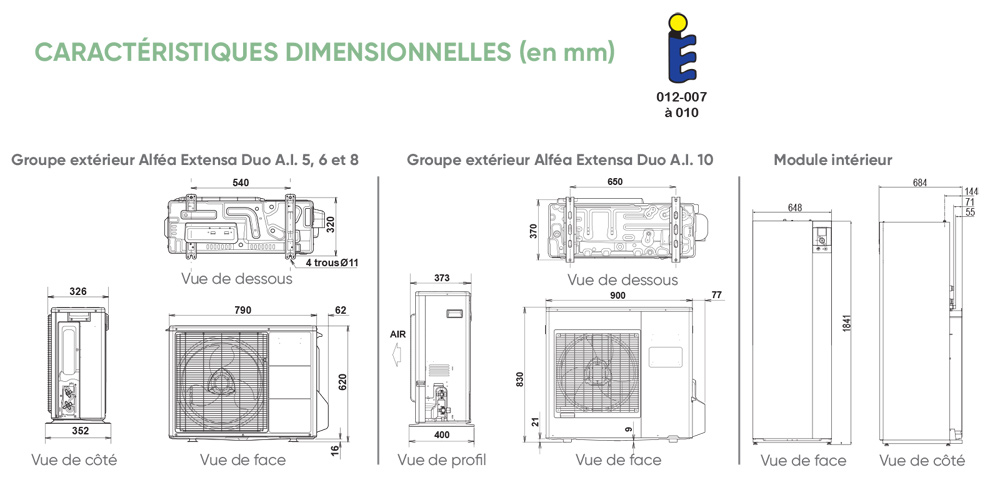Pompe a chaleur atlantic alfea extensa duo 8kw