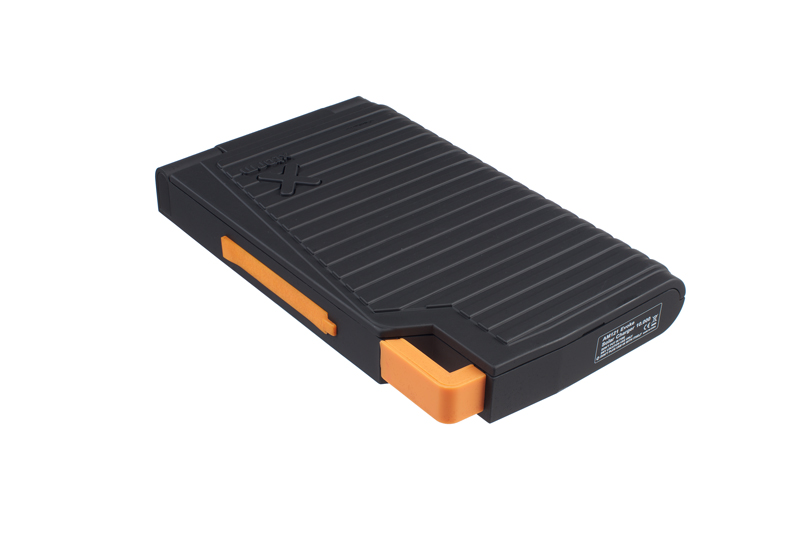 Powerbank avec panneau solaire 10000mah evoke black/orange