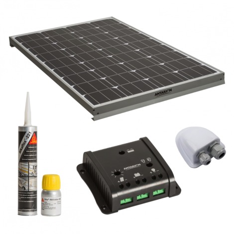 Panneau solaire sur camping