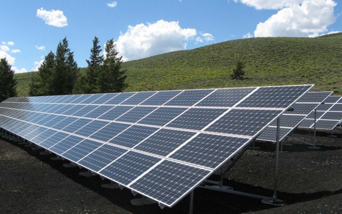 Panneau solaire en italien