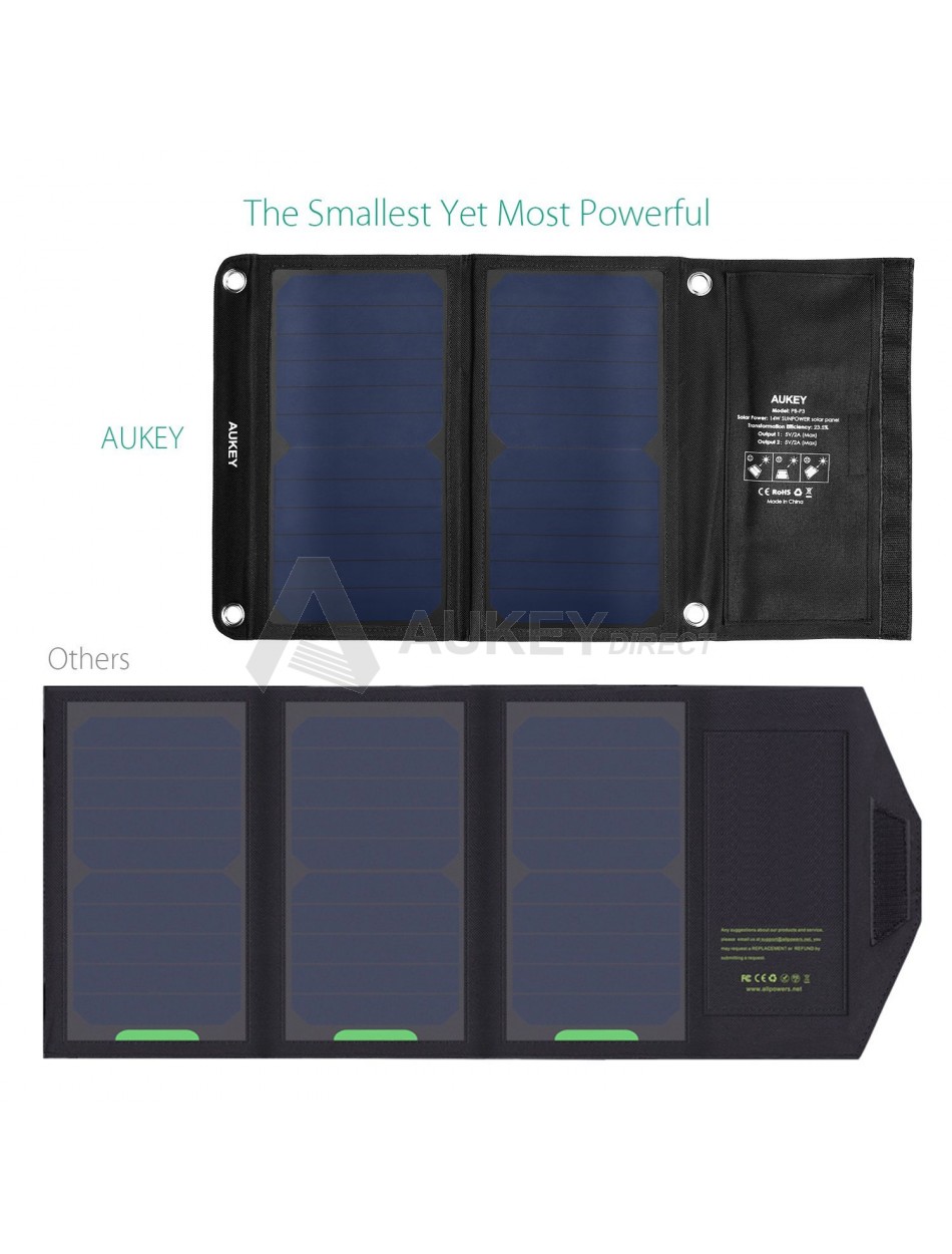 Aukey chargeur panneau solaire 20w