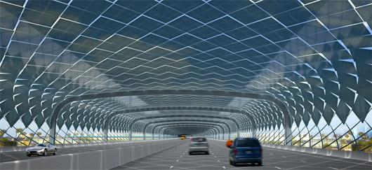 Panneau solaire autoroute