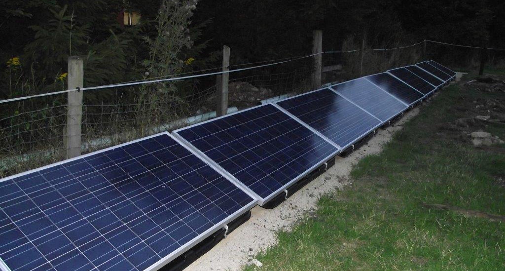 Panneau solaire sur sol
