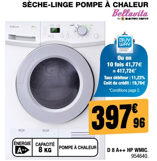 Seche linge bellavita pompe à chaleur