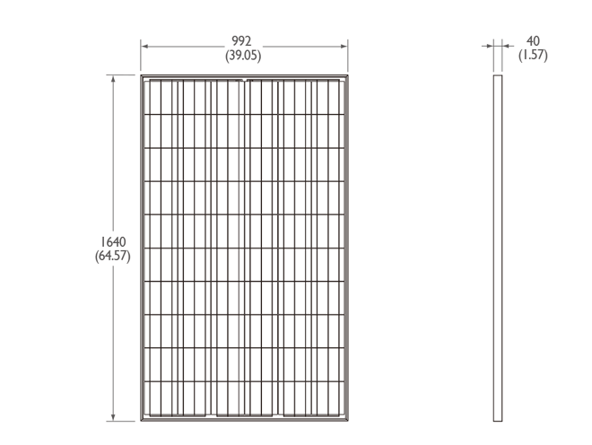 Taille panneau solaire standard