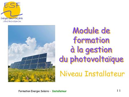 Panneau solaire point cardinaux
