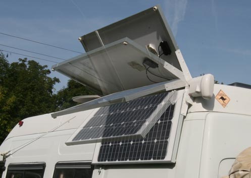 Panneau solaire motorisé camping car