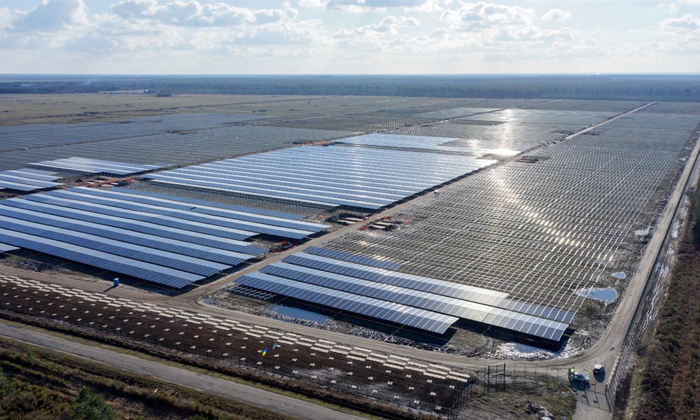 Chantier de panneau solaire