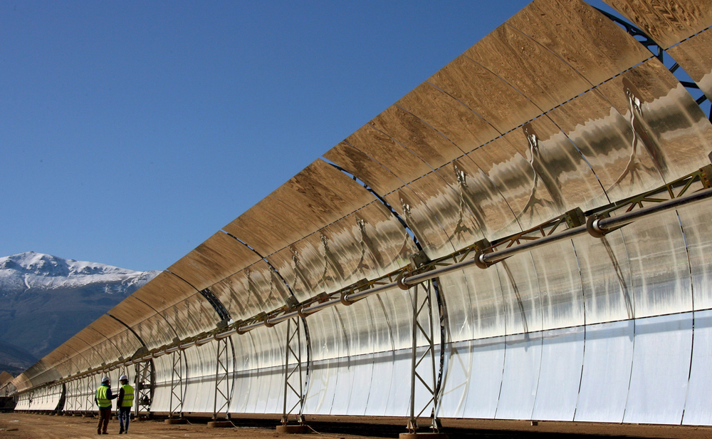 Panneau solaire avec loupe