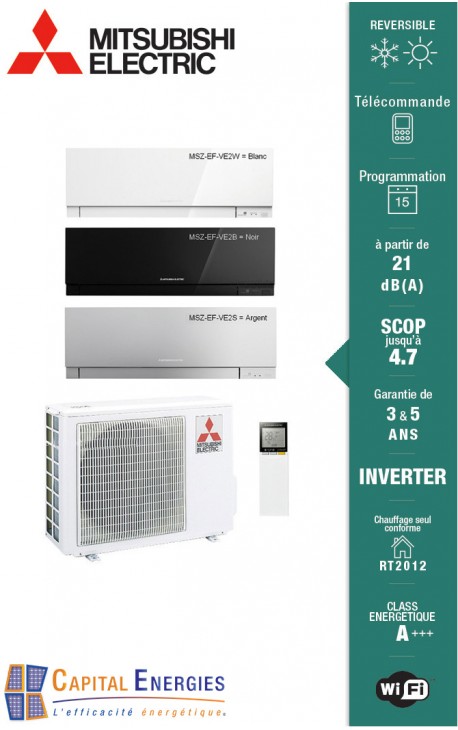 Efficacité énergétique saisonnière pompe a chaleur mitsubishi