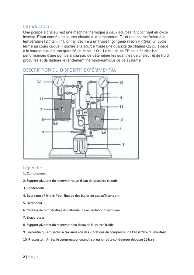 Descriptif pompe a chaleur