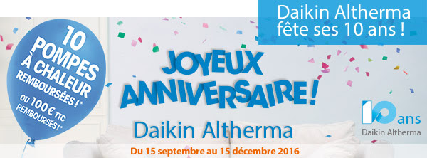 Pompe à chaleur daikin 100 remboursé