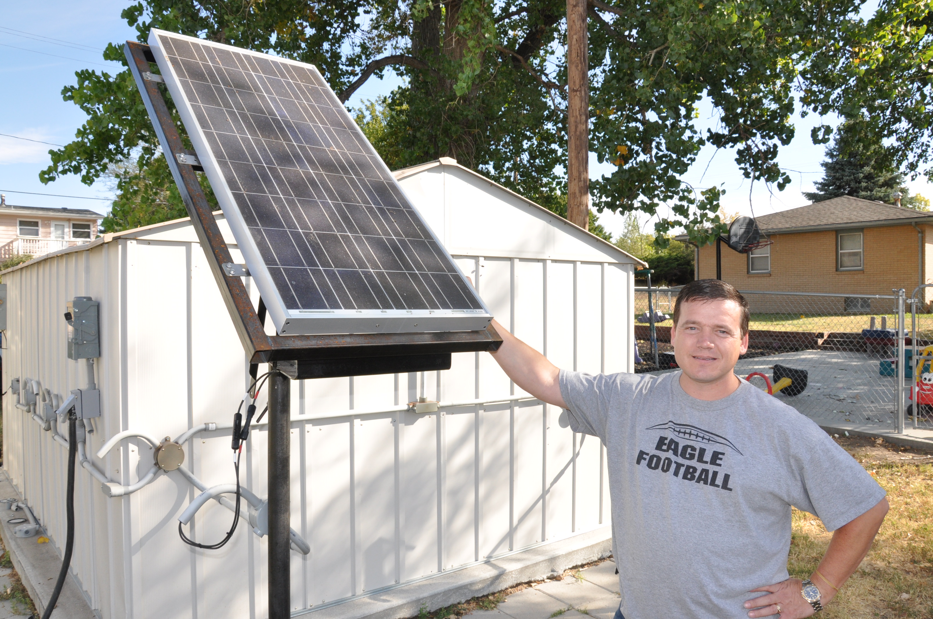 Installation panneau solaire jardin