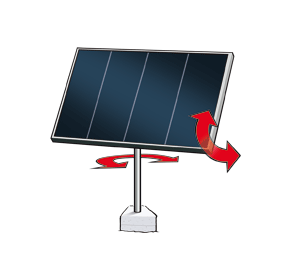 Panneau solaire qui tourne