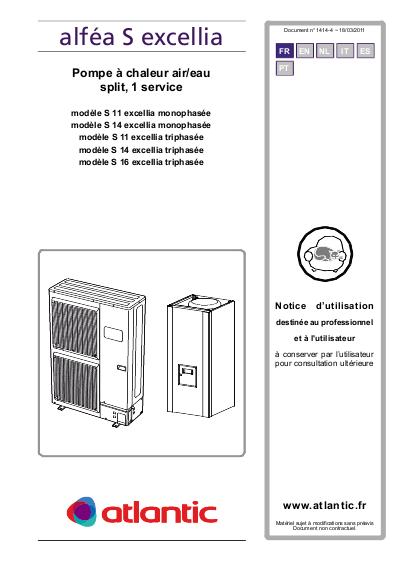 Pompe a chaleur atlantic notice