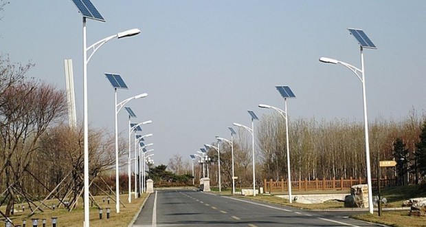 Panneau solaire eclairage public
