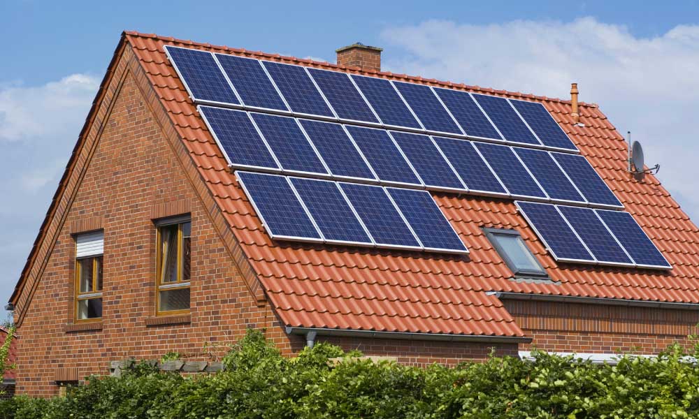 Panneau solaire dans mon jardin