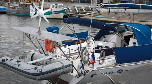 Bateau électrique panneau solaire