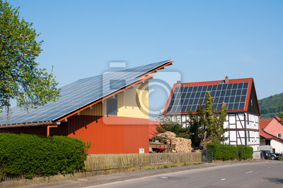 Panneau solaire sur grange