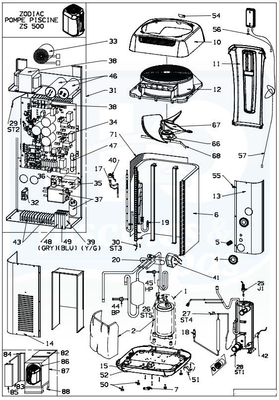 Pieces détachées pompe a chaleur piscine