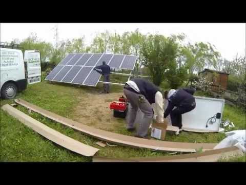Installation panneau solaire au sol