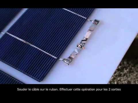 Construction d'un panneau solaire photovoltaique