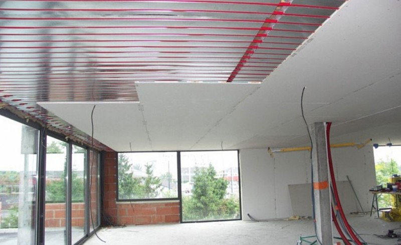 Pompe à chaleur plafond chauffant