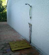 Panneau solaire douche