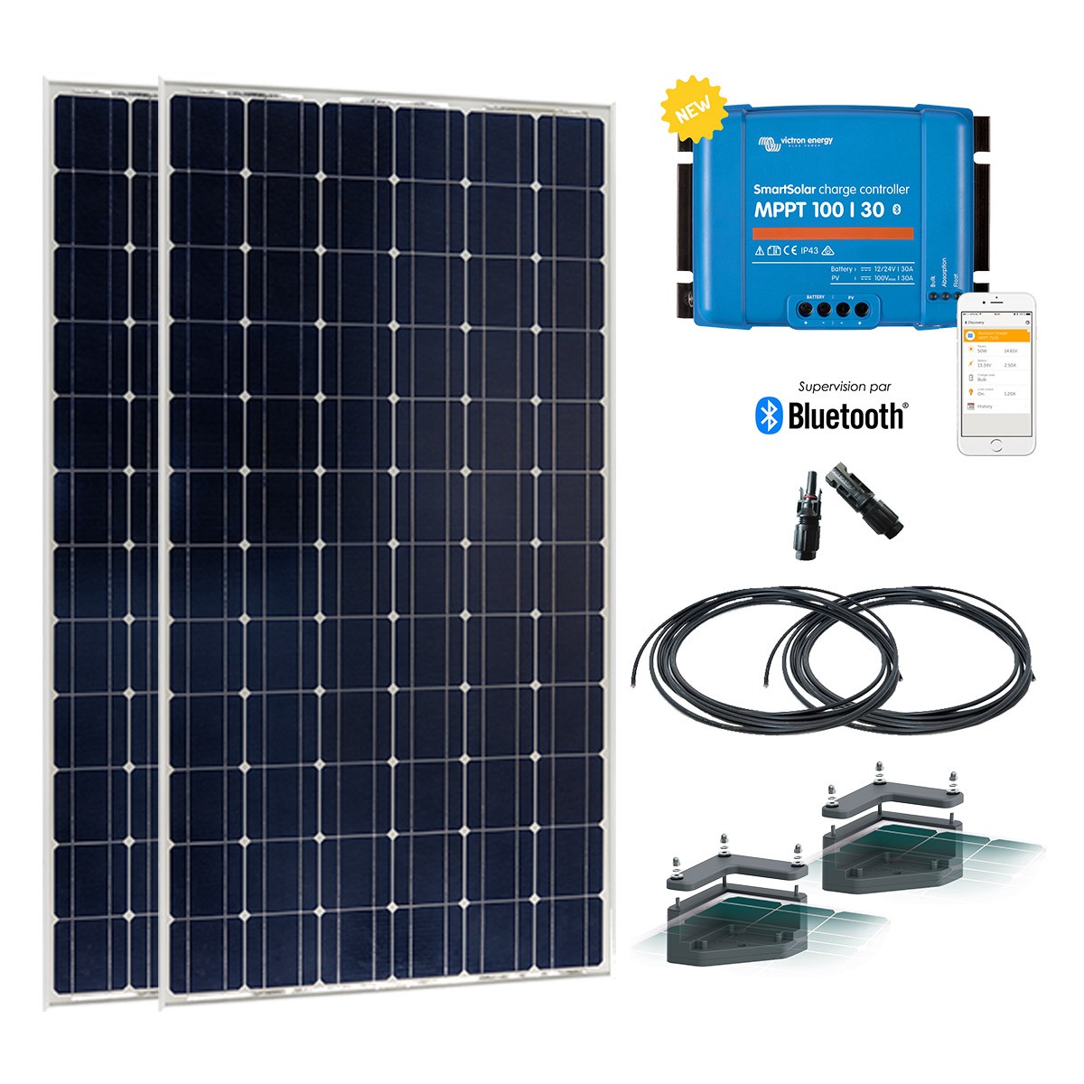 Kit panneau solaire avec batterie camping