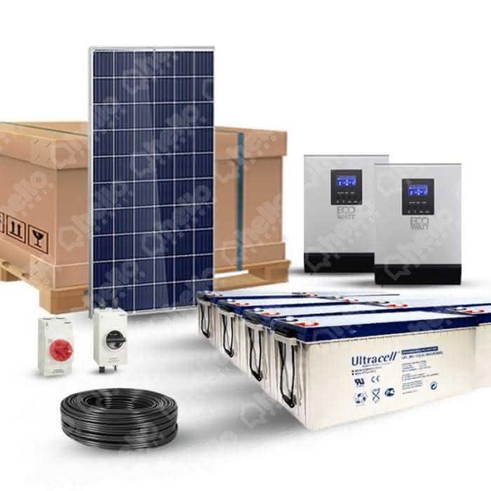 Kit panneau solaire avec batterie decharge lente