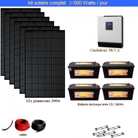 Batterie a decharge lente pour panneau solaire