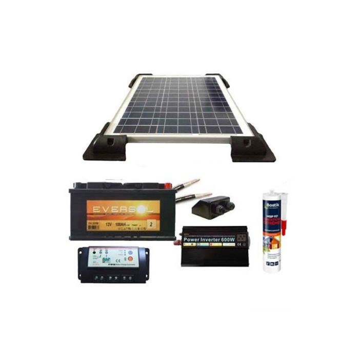 Panneau solaire + batterie camping car