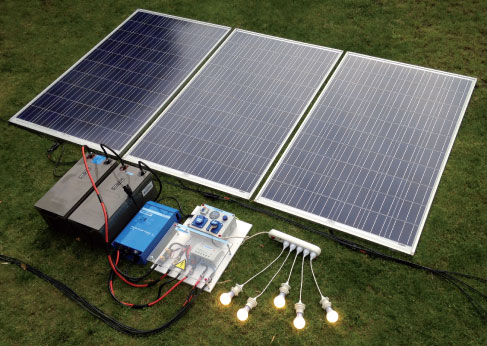Panneau solaire et ampoule